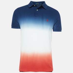 Polo Ralph Lauren Multicolor Tie-Dye Ombre Cotton Knit Polo T-Shirt M