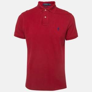 Polo Ralph Lauren Red Cotton Pique Polo T-Shirt L