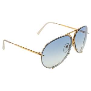 Porsche Design Gold Tone/Blue Gradient P'8478 Aviator Sunglasses