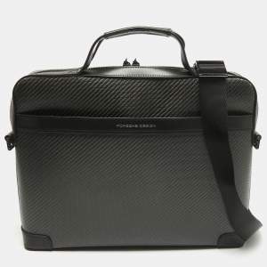 Porsche Design Black Carbon Fabric Small Briefcase