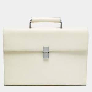 مملوكة مسبقًا Porsche Design P.2000 French Classic 3.0 Off White Leather Briefcase