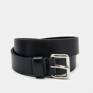 Prada Black Leather Buckle Belt 85CM