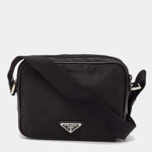 Prada Black Nylon Bandoliera Crossbody Bag