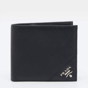 Prada Black Saffiano Leather Bifold Wallet