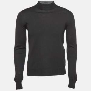 Prada Black Rib Knit Turtleneck Sweater XS