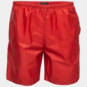 Prada Red Re-Nylon Swim Shorts M