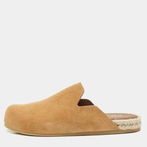 Prada Tan Suede Espadrille Mules Size 41