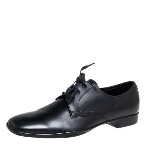 Prada Black Leather Lace Up Derby Size 41
