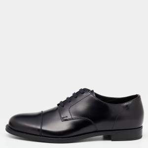 Prada Black Leather Lace Up Oxfords Size 41