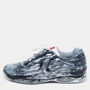 Cass x Prada Black/White America's Cup Sust4in Low-Top Sneakers Size 43