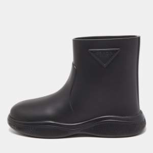Prada Black Rubber Rain Boots Size 42