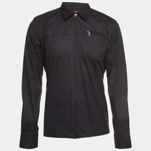 Prada Sport Black Cotton Blend Zipper Jacket L