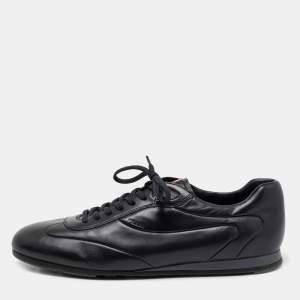 Pre Owned Prada Sport Navy Blue Leather Low-Top Sneakers Size 46