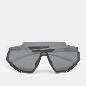 Prada Sport Black/White SPS 04W Shield Sunglasses
