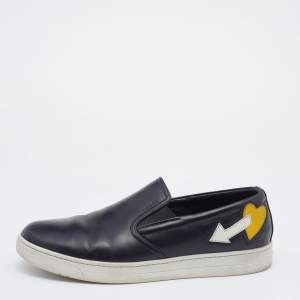 Pre Owned Prada Sport Black Leather Slip On Sneakers Size 41
