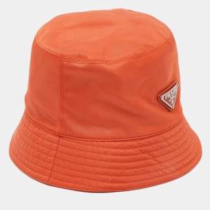 Prada Orange Re-Nylon Bucket Hat M