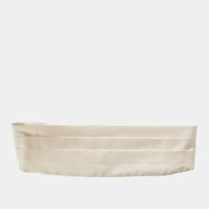 Prada White Silk Satin Tuxedo Cummerbund