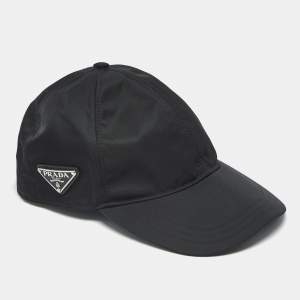Pre Owned Prada Black Re-Nylon Baseball Cap S