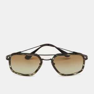 Pre Owned Prada Black/Grey Gradient SPR 57X Aviator Sunglasses