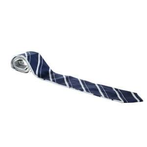 ربطة عنق برادا تراديشونال حرير مزين بنقوش رصاصي وأزرق