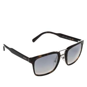 Pre Owned Prada Brown Tortoise SPR 14T Square Sunglasses