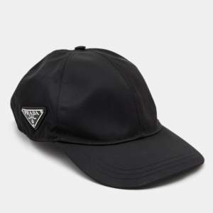 Prada Black Nylon Baseball Cap L