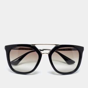 Prada Gold Tone/Brown Gradient SPR13Q Cinema Aviator Sunglasses