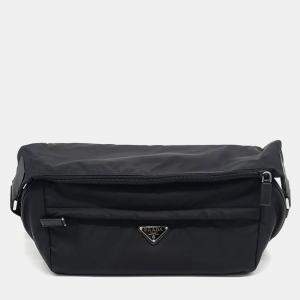 Prada Black Nylon Biker Bag Medium