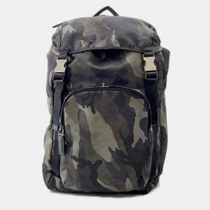 Pre Owned Prada Camouflage Backpack Khaki/Black Nylon