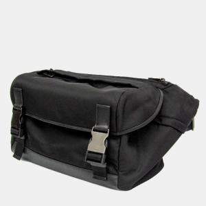 Pre Owned Prada TESSUTO Nylon Leather Shoulder Bag Black