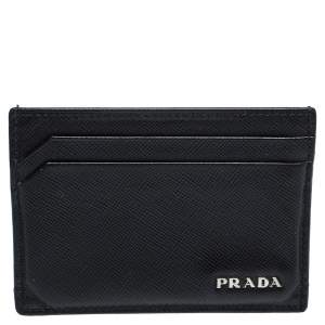 Prada Black Saffiano Leather Card Holder