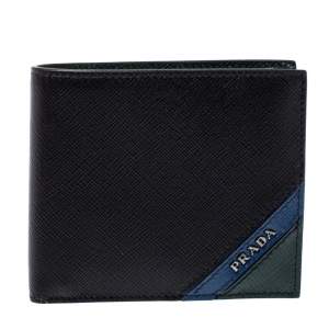 Prada Tri Color Saffiano Leather Bifold Wallet
