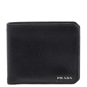 Prada Black Saffiano Leather Bifold Wallet