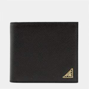 Prada Black Saffiano Leather Fold Wallet