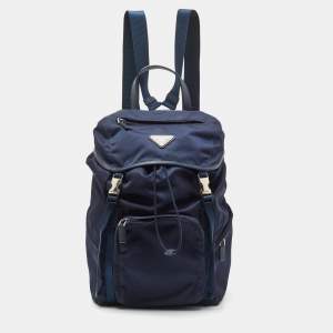 Prada Navy Blue Nylon Backpack