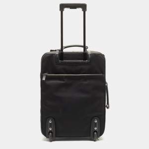 Prada Black Nylon and Saffiano Leather Luggage 50
