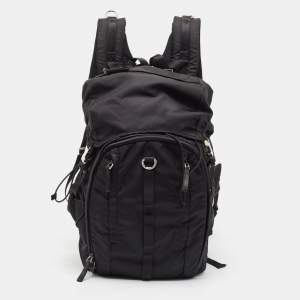 Prada Black Nylon Drawstring Backpack
