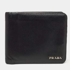 Prada Black Saffiano Leather Bifold Wallet