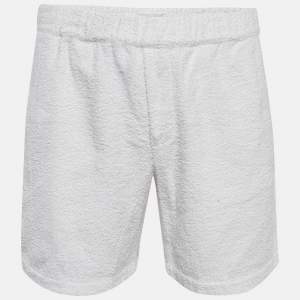 Prada White Terry Cotton Shorts L