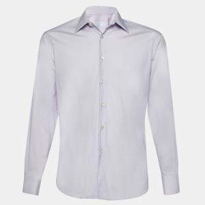 Prada Light Lavender Stretch Cotton Long Sleeve Shirt S