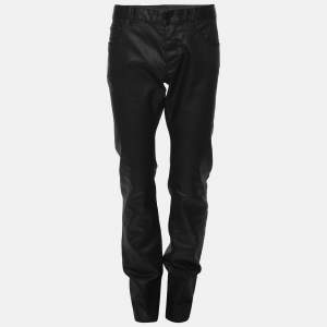 Prada Indigo Blue Cotton Blend Tapered Fit Pants L