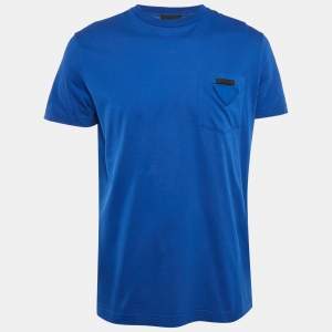 Prada Blue Jersey Crew Neck T-Shirt XL