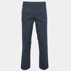 Prada Navy Blue Gabardine Trousers M