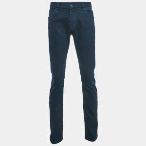 Prada Navy Blue Denim Regular Fit Jeans L Waist 34"