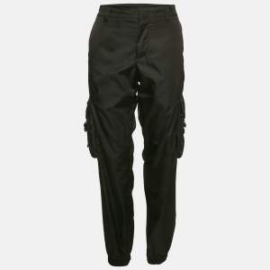 Prada Black Synthetic Cargo Pants M