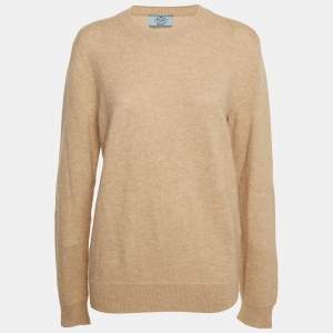 Prada Beige Wool Crewneck Sweater L