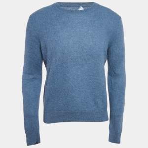 Prada Blue Wool Crewneck Sweater L