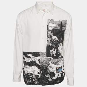 Prada x Survival Utopia White Printed Cotton Shirt M