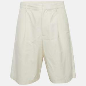 Prada Cream Cotton Bermuda Shorts L