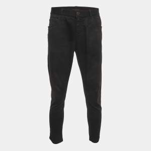 Prada Black Cotton Gabardine Pants L 